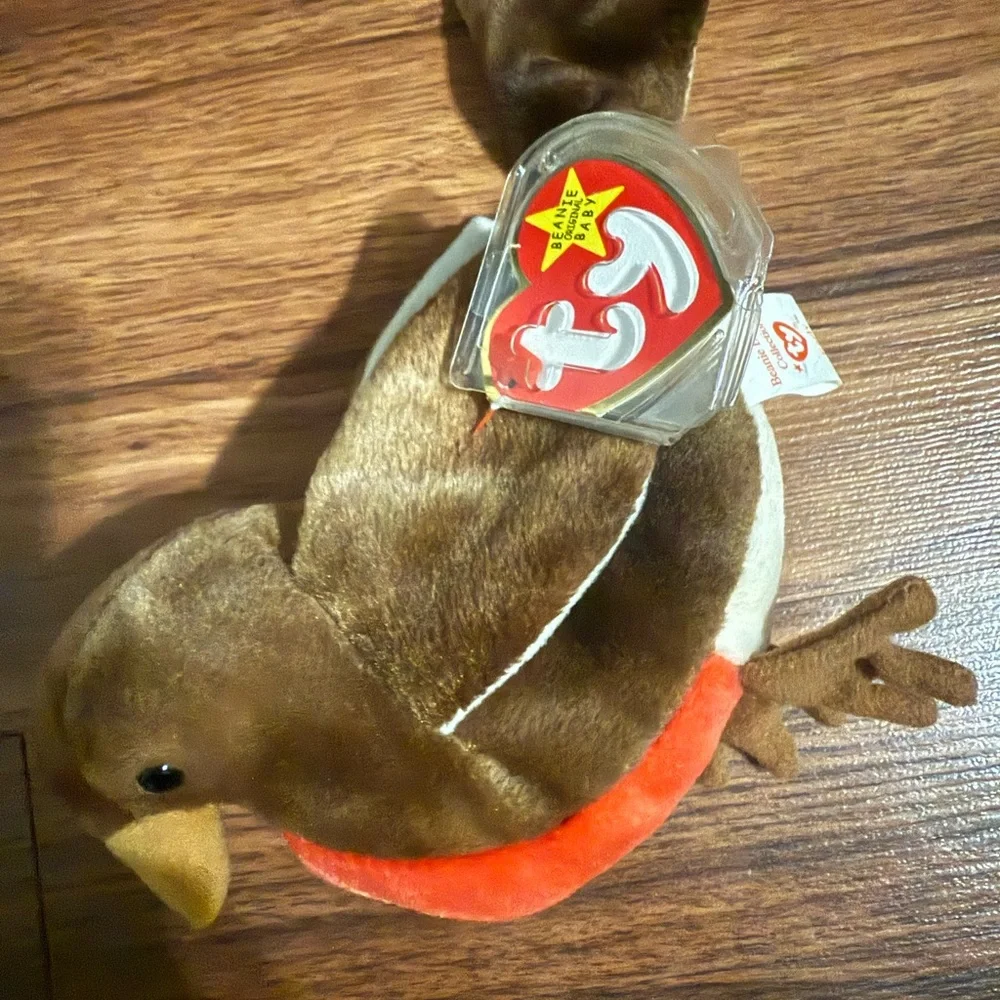 Plush Brown early bird ty beanie